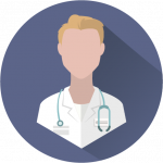 Dessin flat design médecin